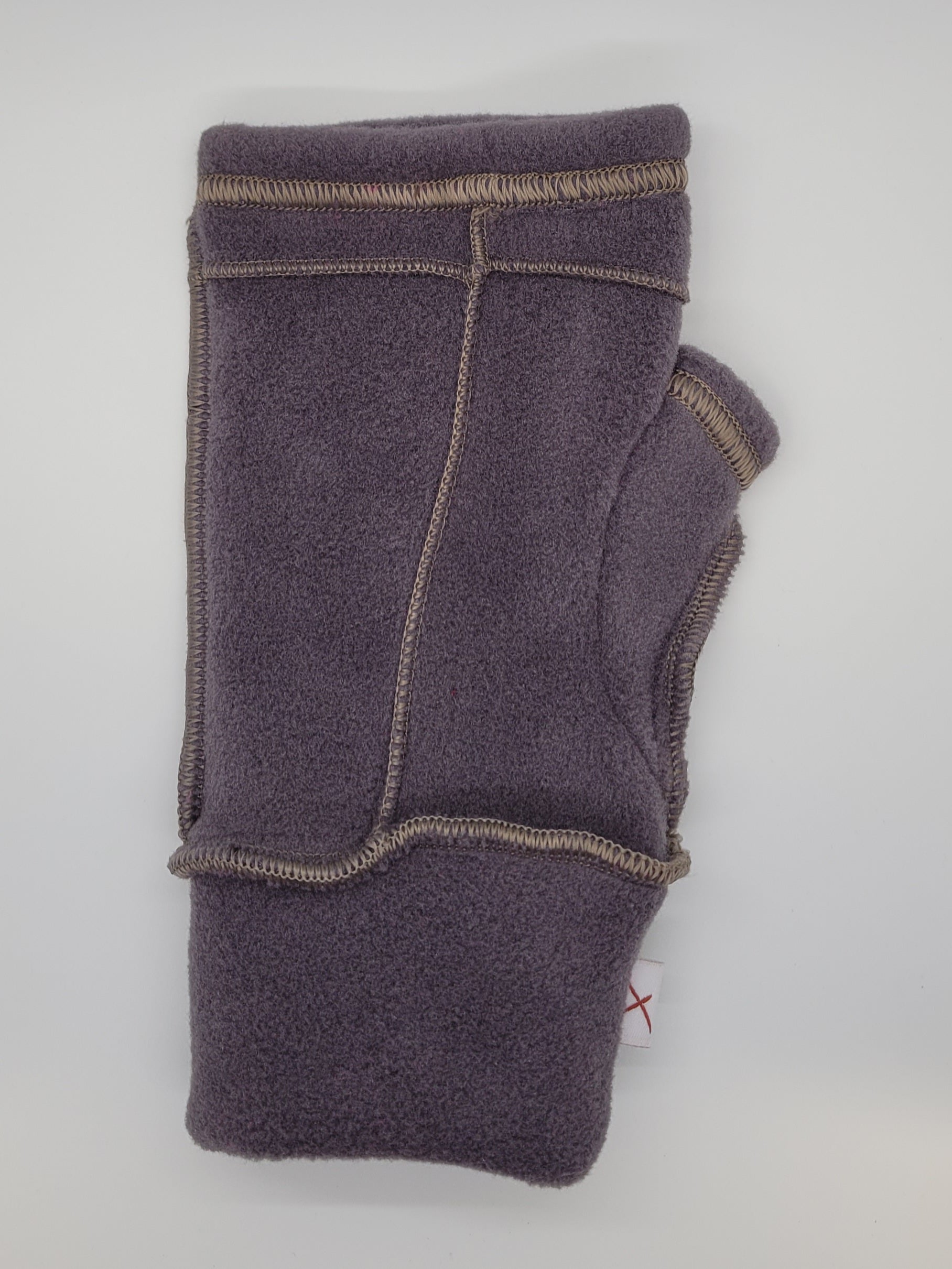 Cuffed Xmittens: Gray with Silver Thread
