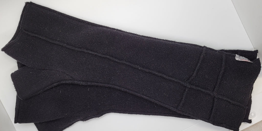 Long Xmittens: Black with Black Thread