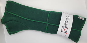Long Xmittens: Green with Green Thread